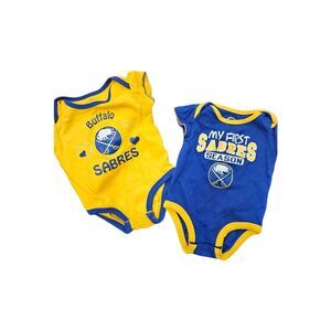 NHL Sabres Hockey Set of 2 Baby Girls Tops Size 12 Months
